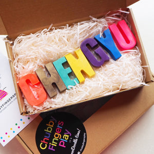 Gift box: Customised Crayon Names
