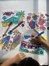 Load image into Gallery viewer, Mini Colouring Mats + Markers Set