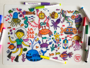 Colouring Placemat : Under the Sea (Single Mat only)