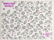Load image into Gallery viewer, Colouring Placemat : Unicorn World + Washable Marker set